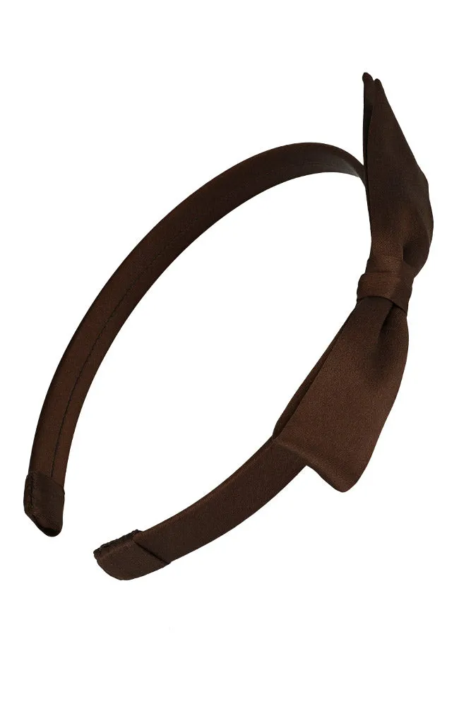 1/2" Bermuda Bow Headband - Silk Charmeuse