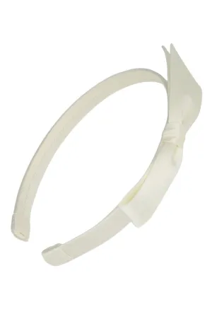 1/2" Bermuda Bow Headband - Silk Charmeuse