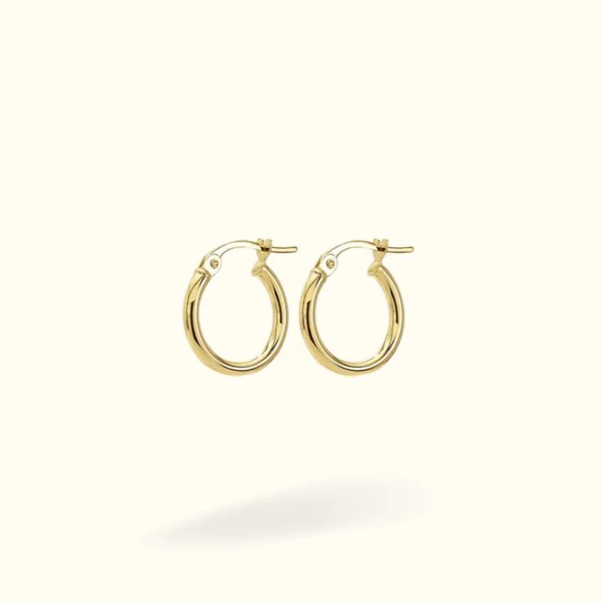 14k Classic Hoops