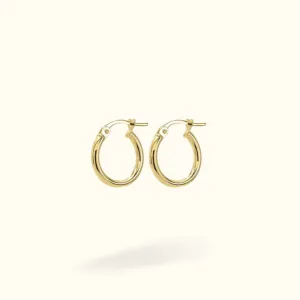 14k Classic Hoops