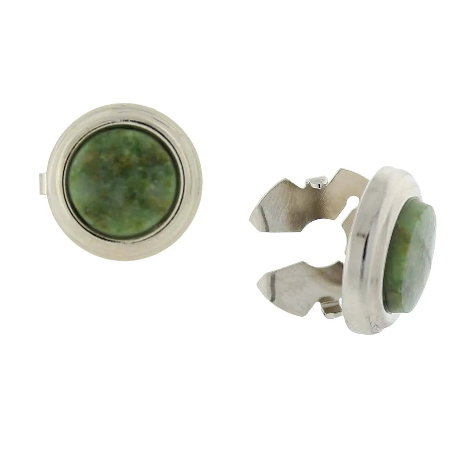 1928 Jewelry CUFF IT!¨ Cufflinks Genuine Gemstone Round Button Covers