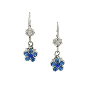 1928 Jewelry Flower Crystal Dangle Earrings