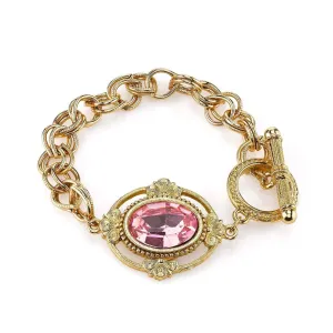 1928 Jewelry Oval Austrian Crystal Toggle Bracelet