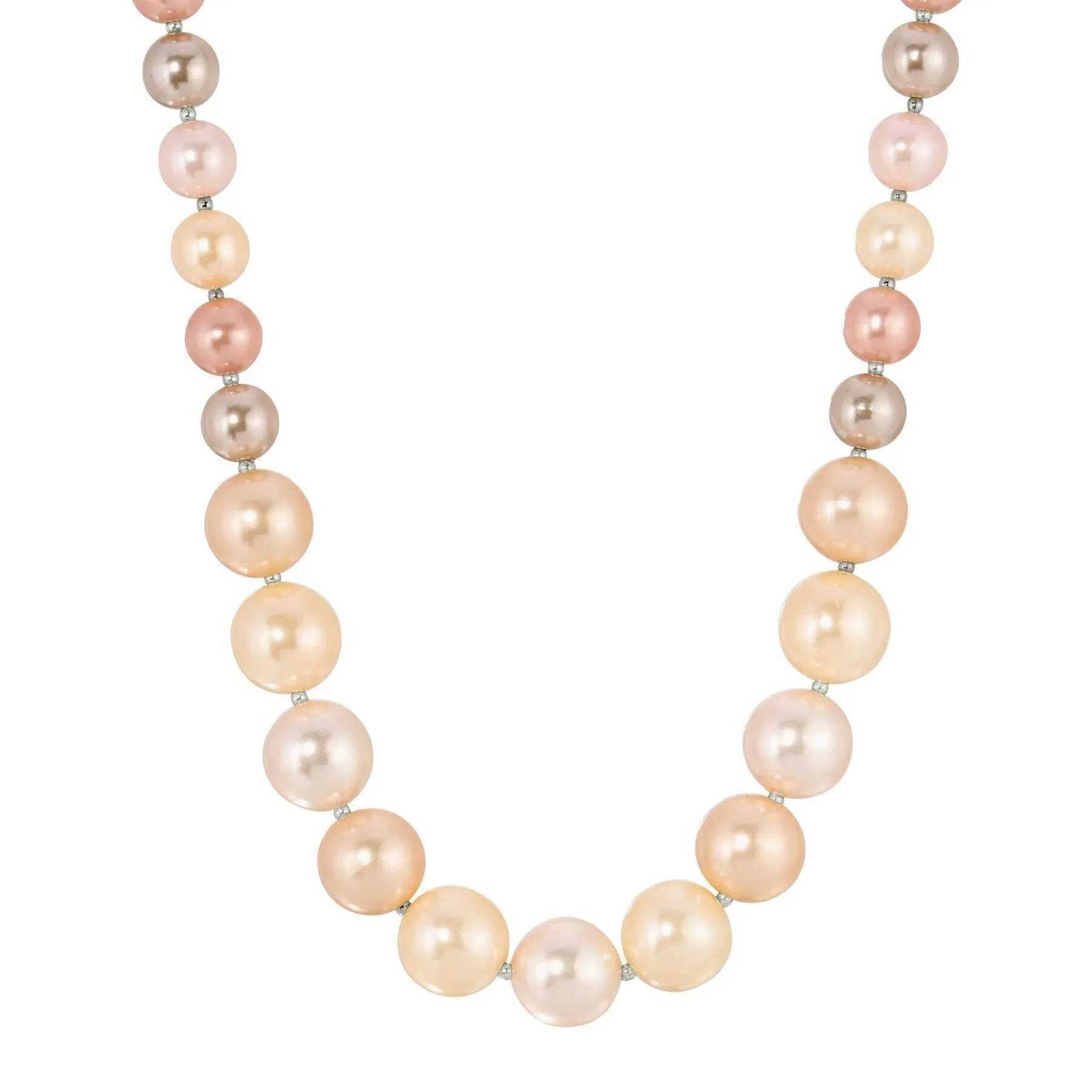 1928 Jewelry Rosabella Multicolor Faux Pearl Strand Necklace 17"   3" Extender