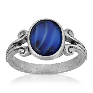 1928 Jewelry Round Blue Center Size 7 Ring