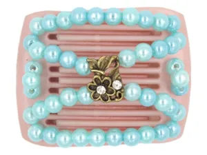 African Butterfly LadyBug Hair Comb - Pink Pearl 23