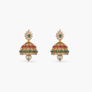 Anoush Nakshatra CZ Jhumka Earrings