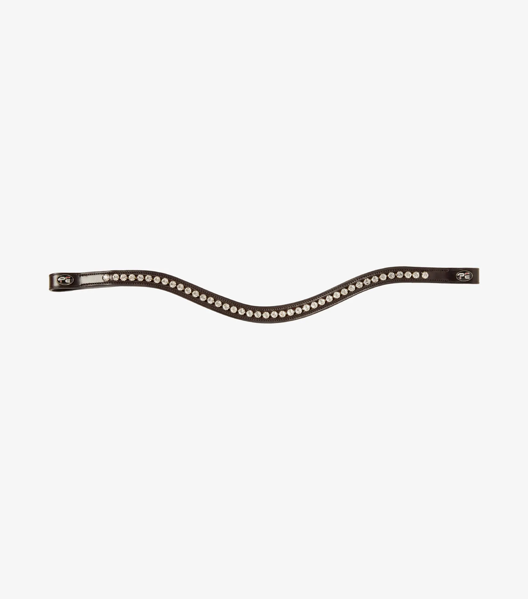 Bellissima Shaped Diamante Browband Brown