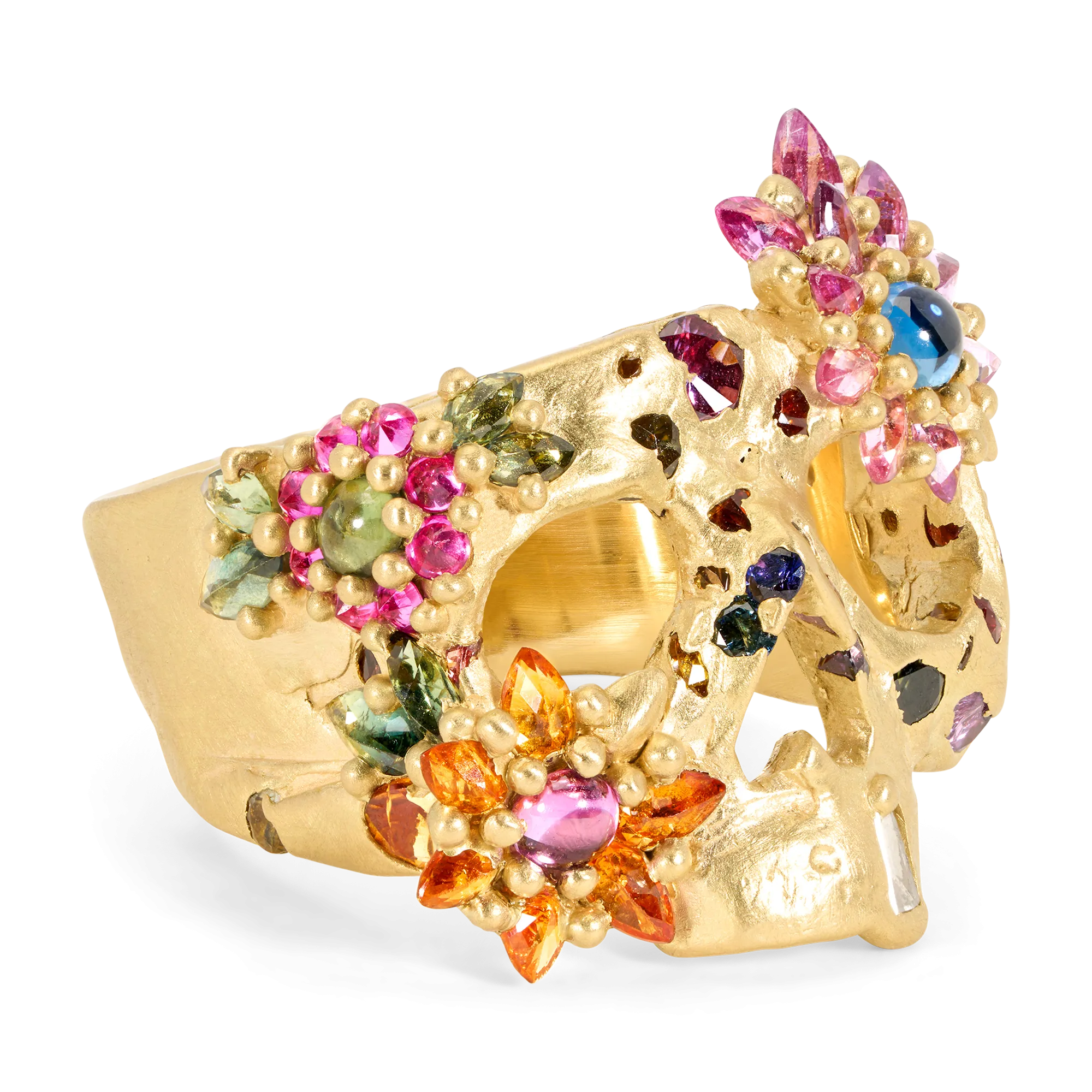 Blossom Crush Daisy Skull ClusterF@&$ Ring - Made to Order