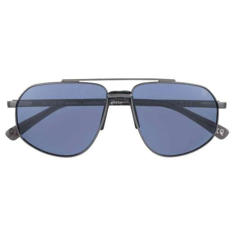 Botaniq Stylish Double Bridge Sunglasses - Gunmetal Grey