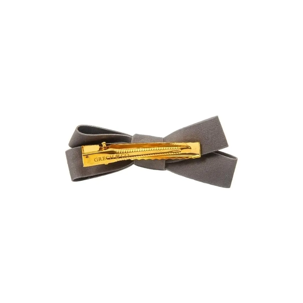 Bow Hair Clip - Fog