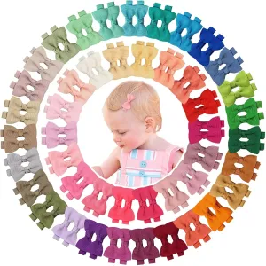 Bowtastic Soft Backed 2" Hair Clip Bow Set  (90 Pieces / 45 Pairs)