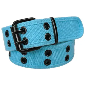 Bright Blue Double Grommet Belt