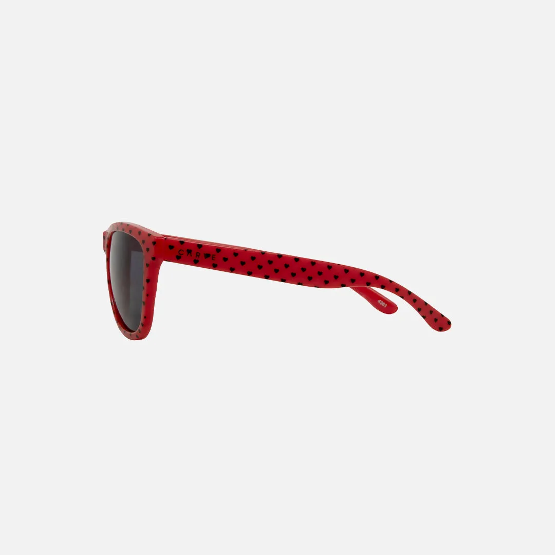 Cali - Gloss Red Hearts Frame with Print Grey Lens