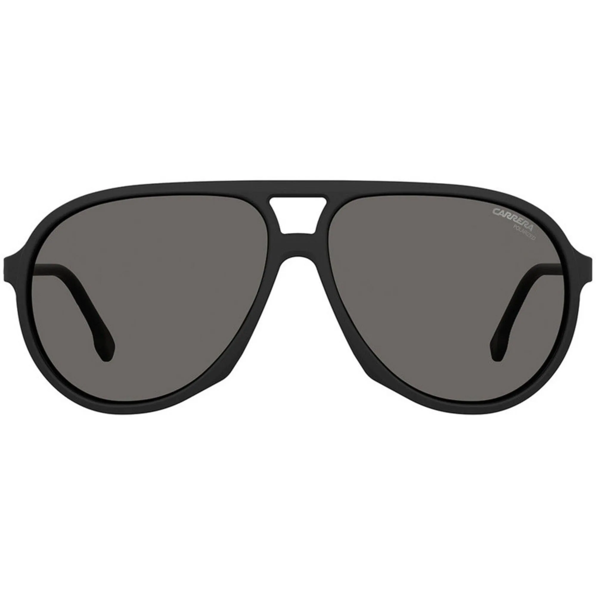 Carrera Men's Sunglasses - Matte Black Full Rim Aviator Frame Grey Lens | 237/S 0003