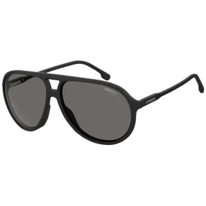 Carrera Men's Sunglasses - Matte Black Full Rim Aviator Frame Grey Lens | 237/S 0003