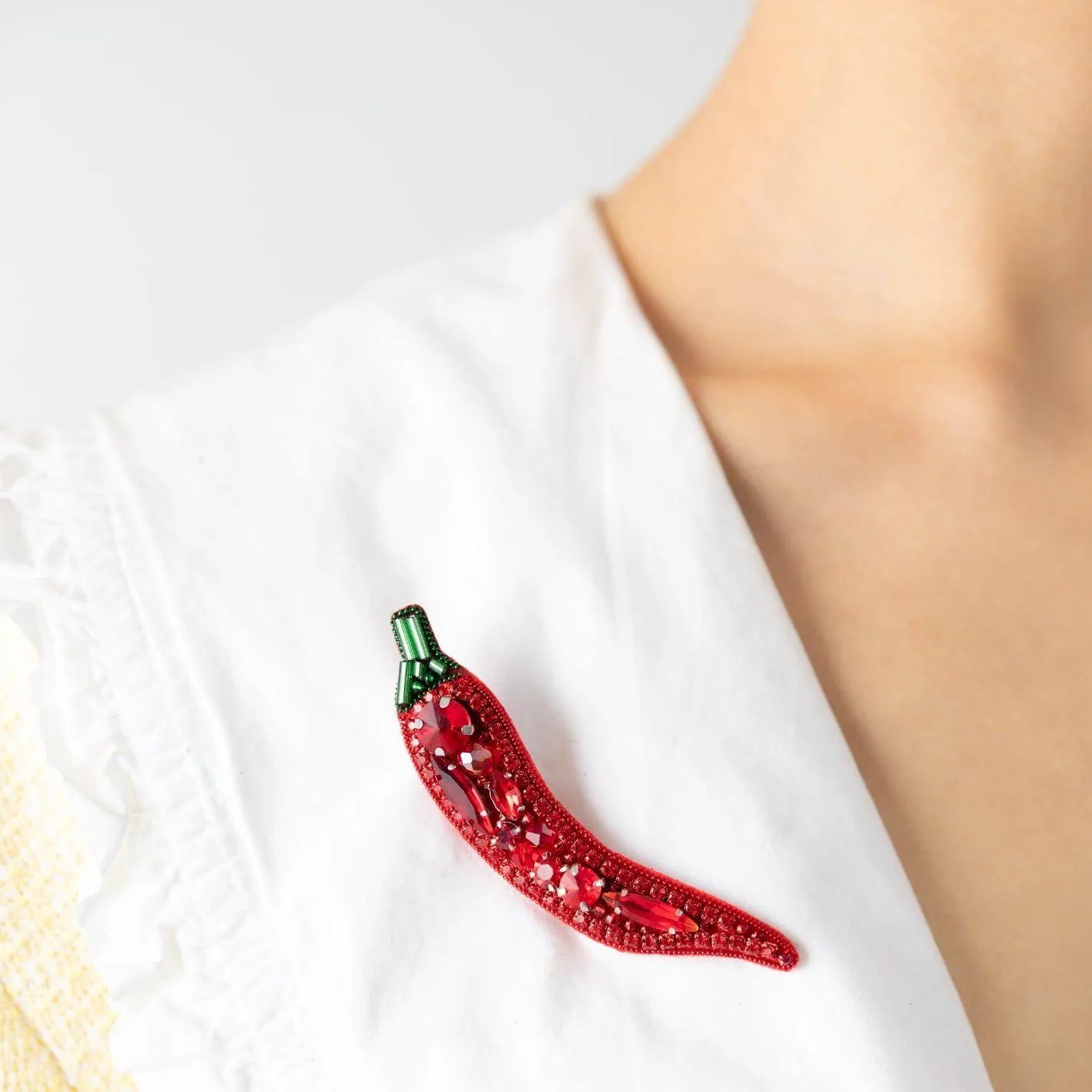 Chilli Ruby Brooch