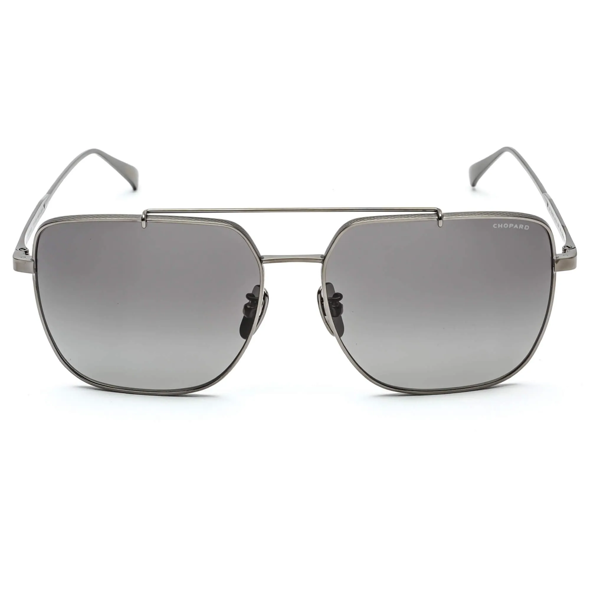 Chopard Men's Sunglasses - Dark Ruthenium Aviator Shaped Metal Frame SCHC97M 568P