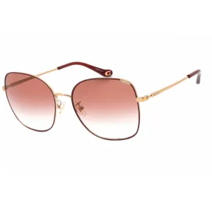 Coach Women's Sunglasses - Burgundy Rose Gold Metal Butterfly Frame | 0HC7133 94038D