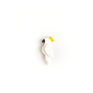 Cockatoo White Brooch