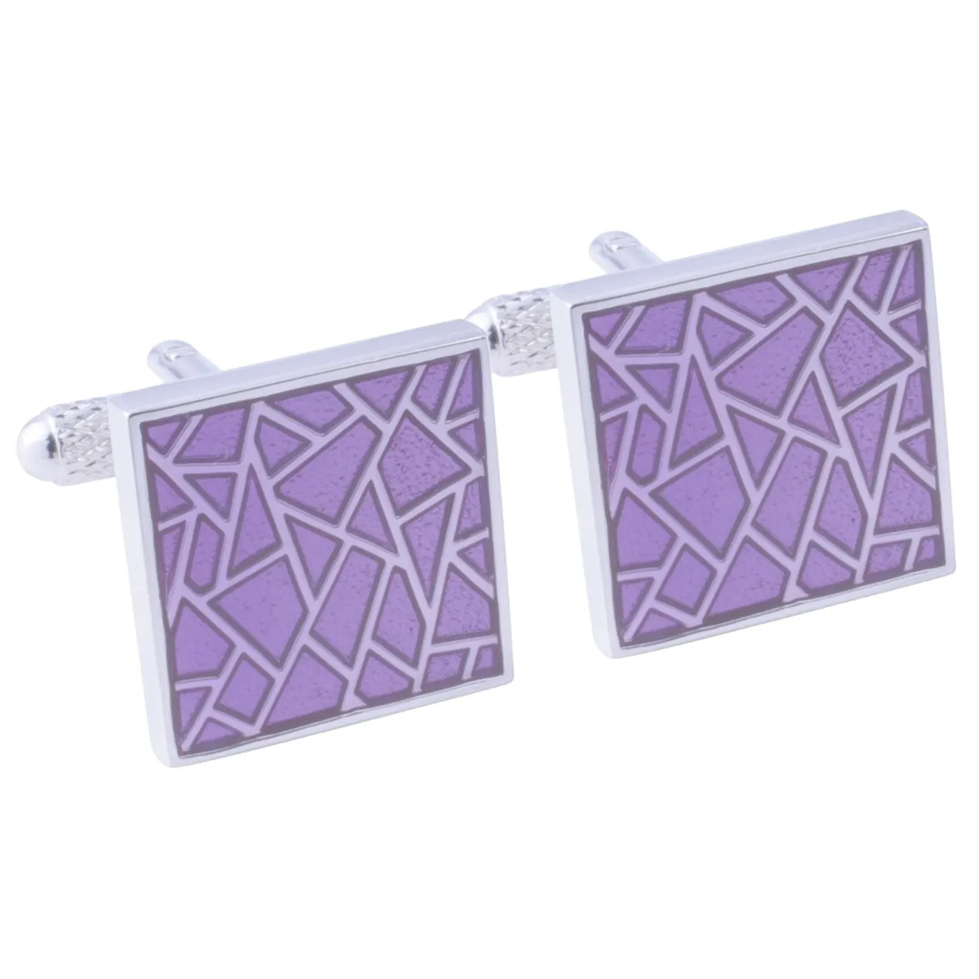 Cracked Purple Cufflinks