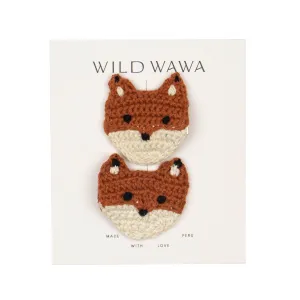 Crochet Fox Clip Set - Rust