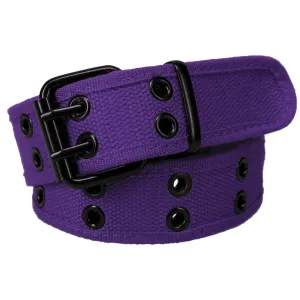 Dark Purple Double Grommet Belt