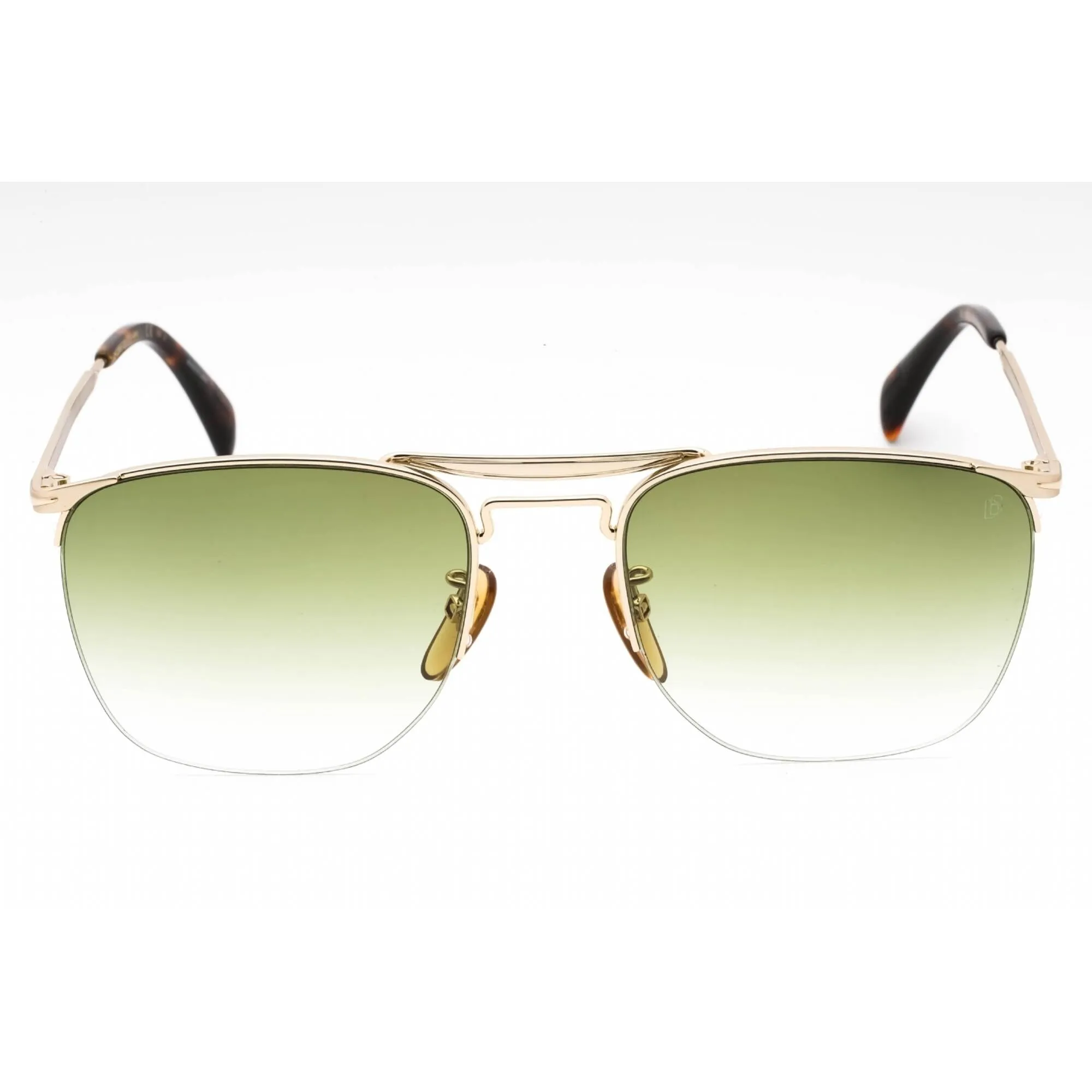 David Beckham Men's Sunglasses - Gold Aviator Frame Green Lens | DB 1001/S 0J5G 9K