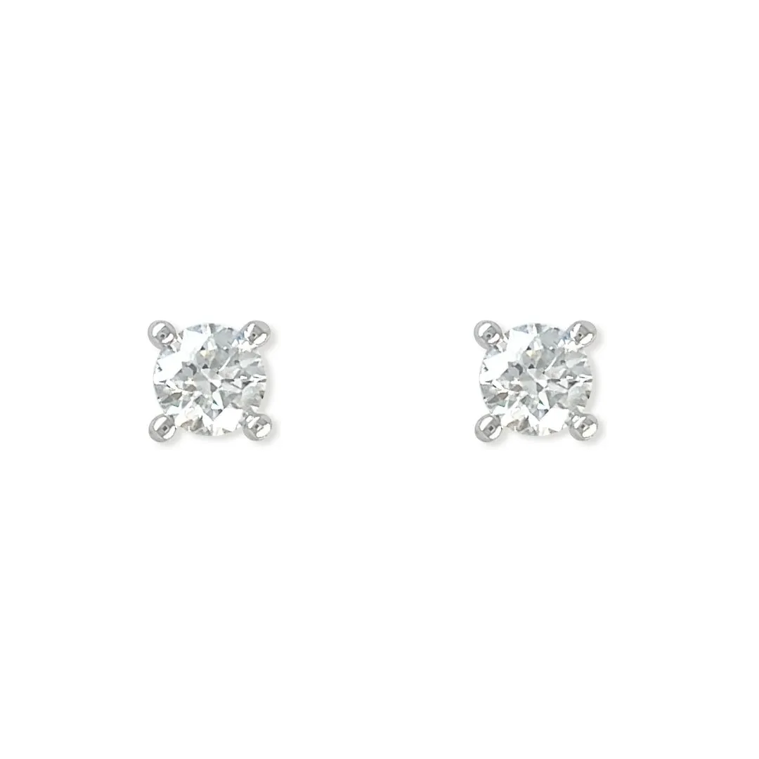 Diamond Solitaire Earrings