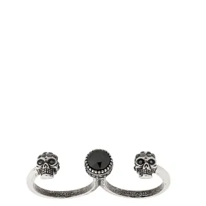 Double Skull Ring, Hematite