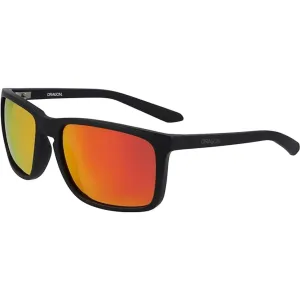 Dragon Men's Sunglasses - Matte Black Plastic Rectangular Frame | DR RUNE ION 4