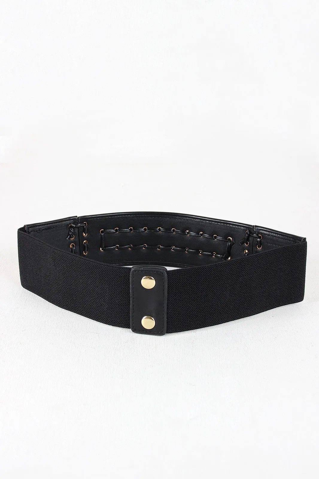 Edgy Gold Metallic Elastic Belt