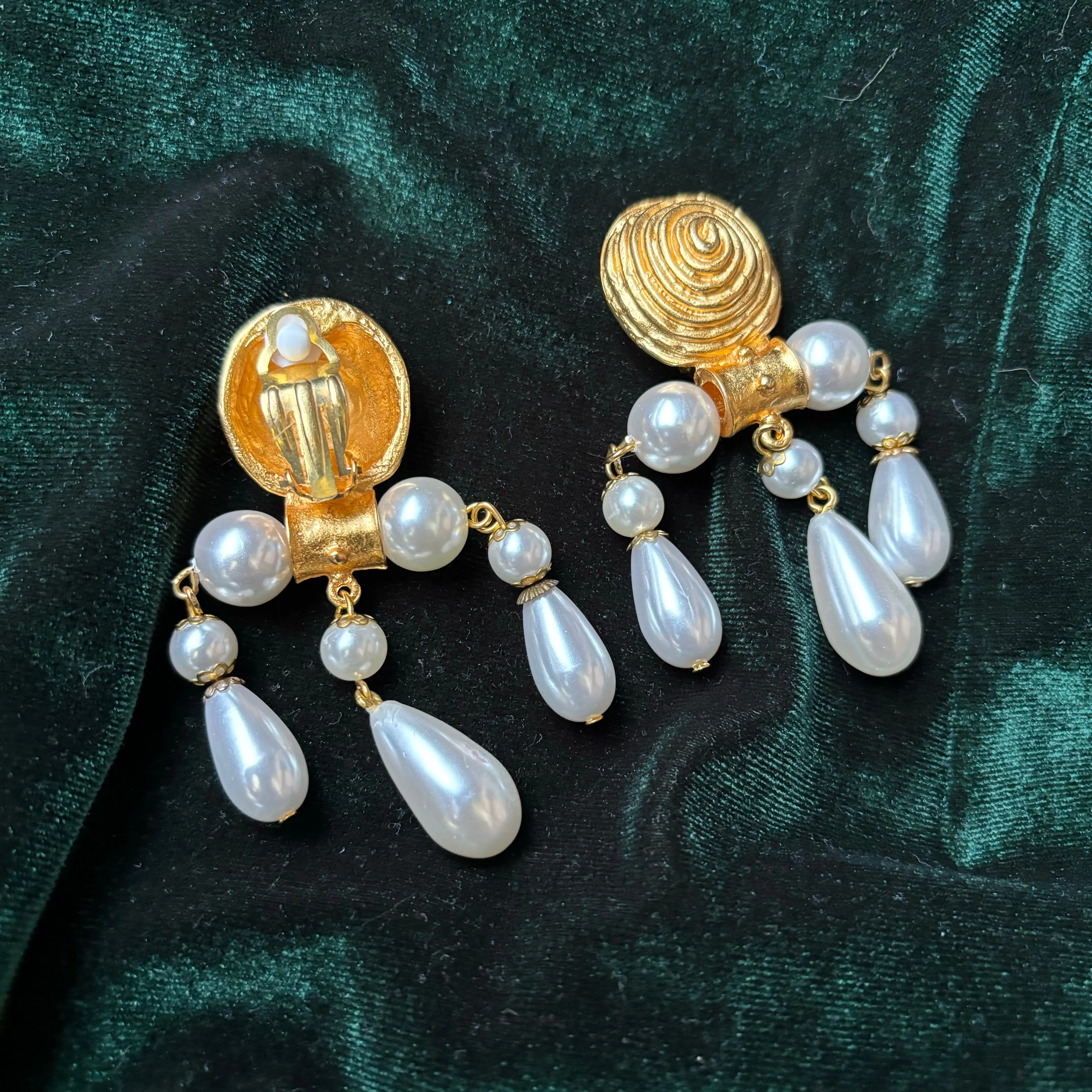 Edouard Rambaud Pearl Chandelier Earrings