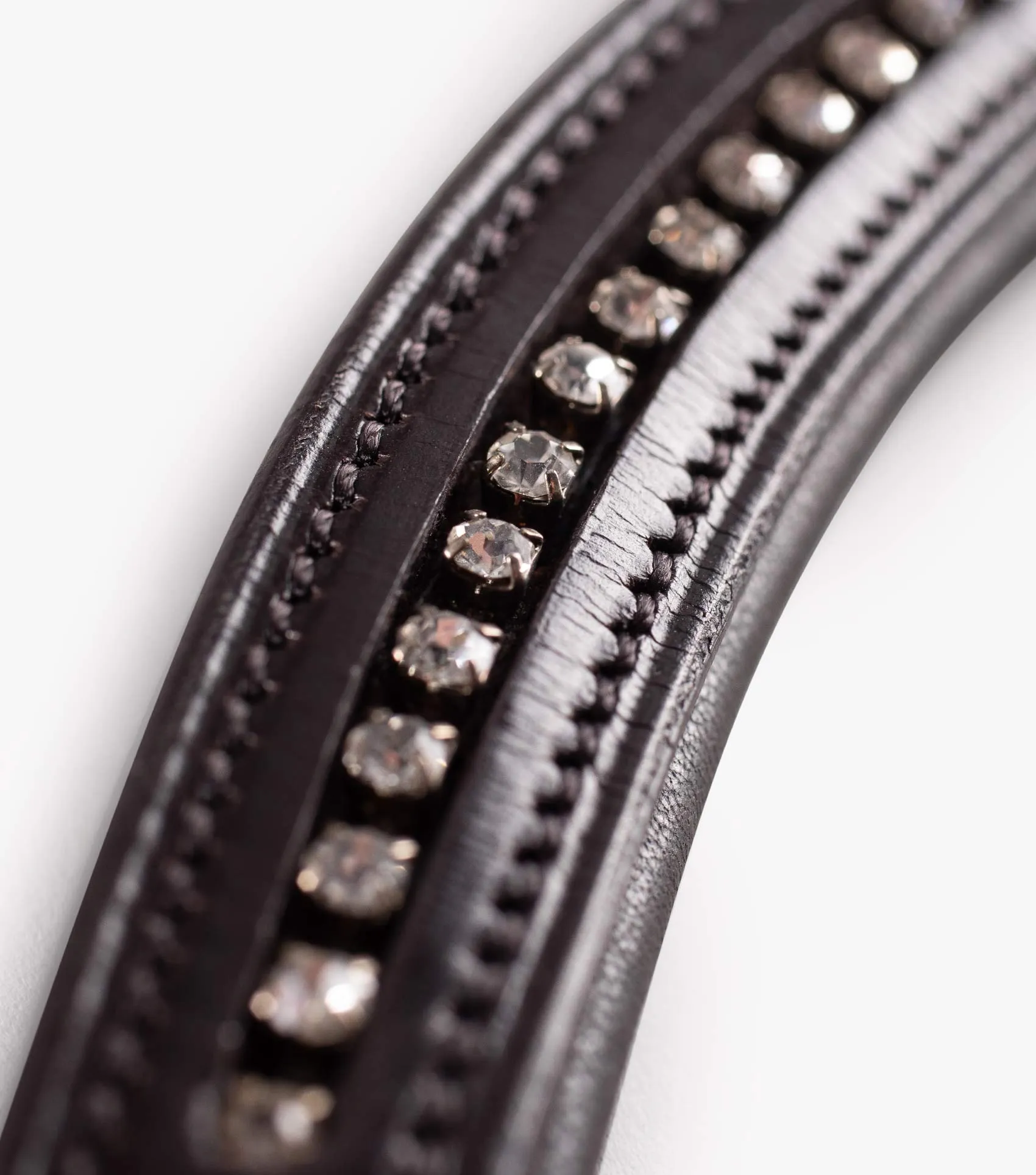 Elaborare Shaped Diamante Browband Brown