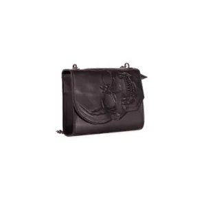 Embossed Skull Shoulder Bag Small