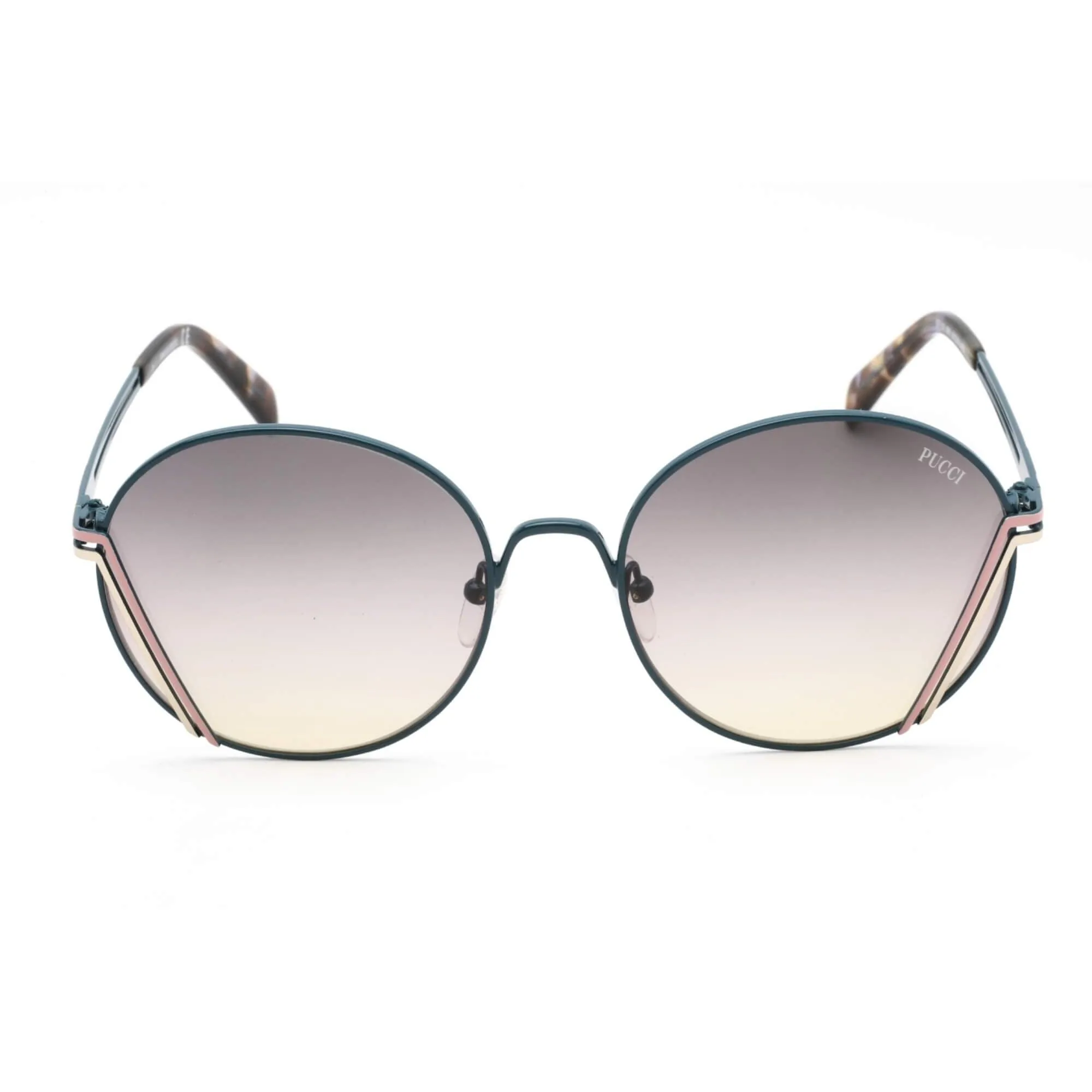 Emilio Pucci Women's Sunglasses - Gradient Lens Round Shape Metal Frame | EP0180 98B