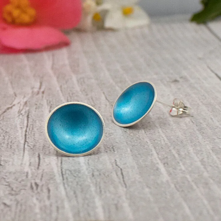 Enamel Large Studs Earrings