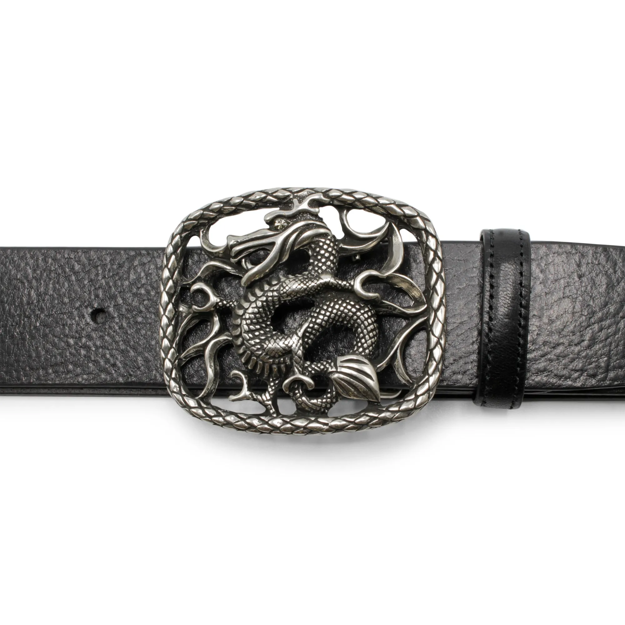 Etched Dragon Frame Buckle 40mm