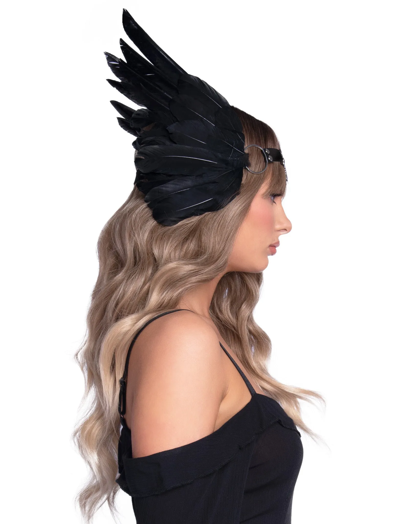 Filigree Medallion Feather Headband