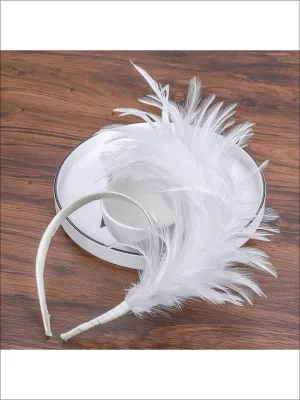 Girls Feather Headband