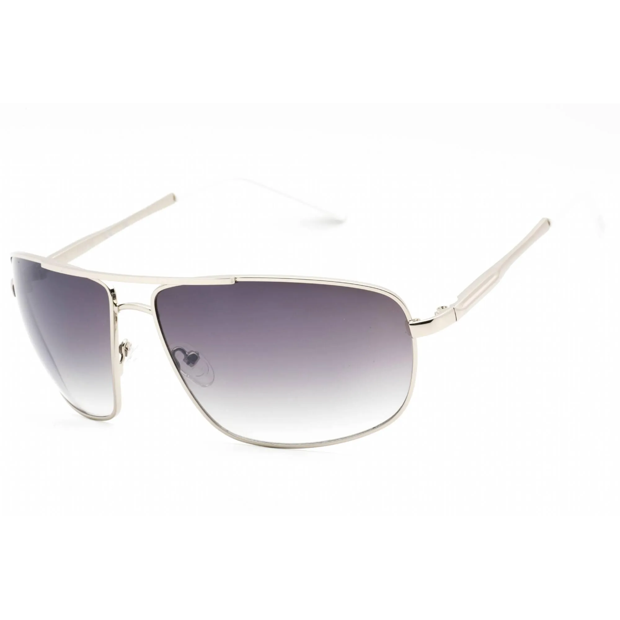 Guess Factory Men's Sunglasses - Shiny Light Nickeltin Rectangular Frame | GF0232 10C