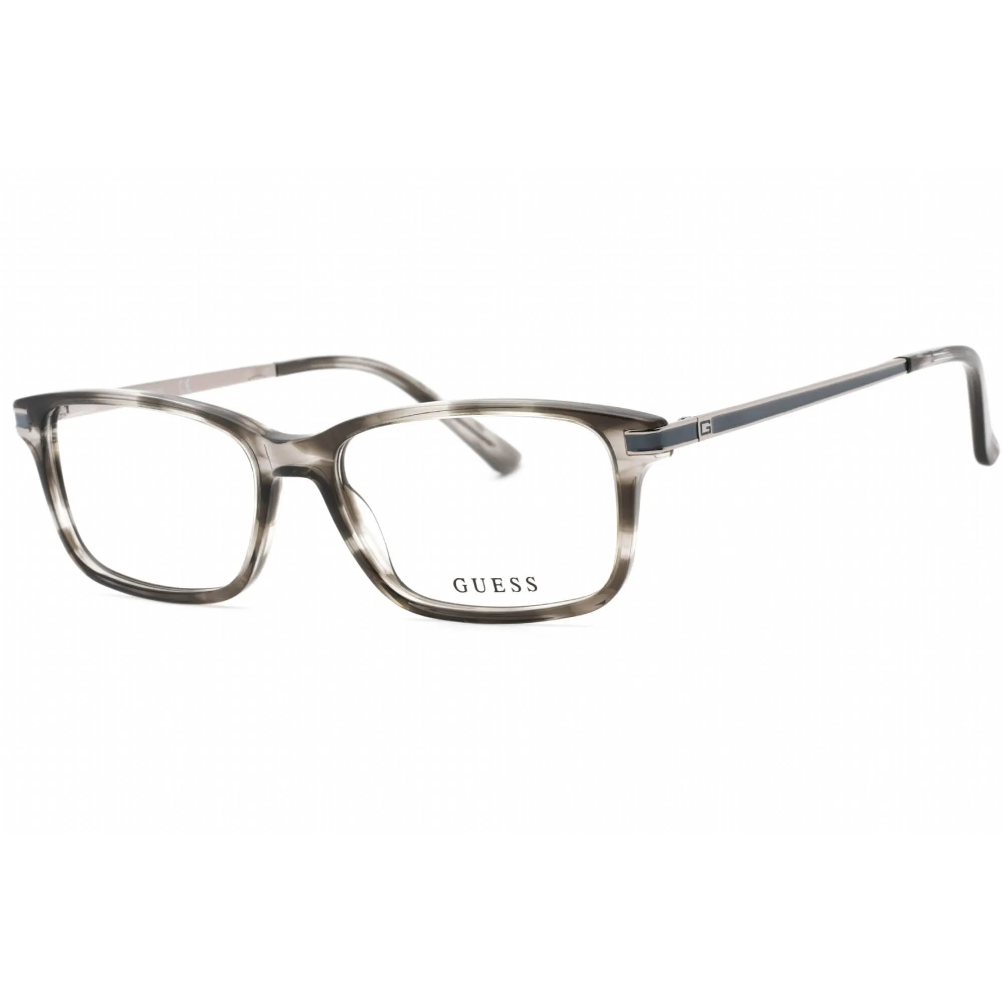 Guess Men's Eyeglasses - Clear Demo Lens Grey Rectangular Plastic Frame | GU1986 020