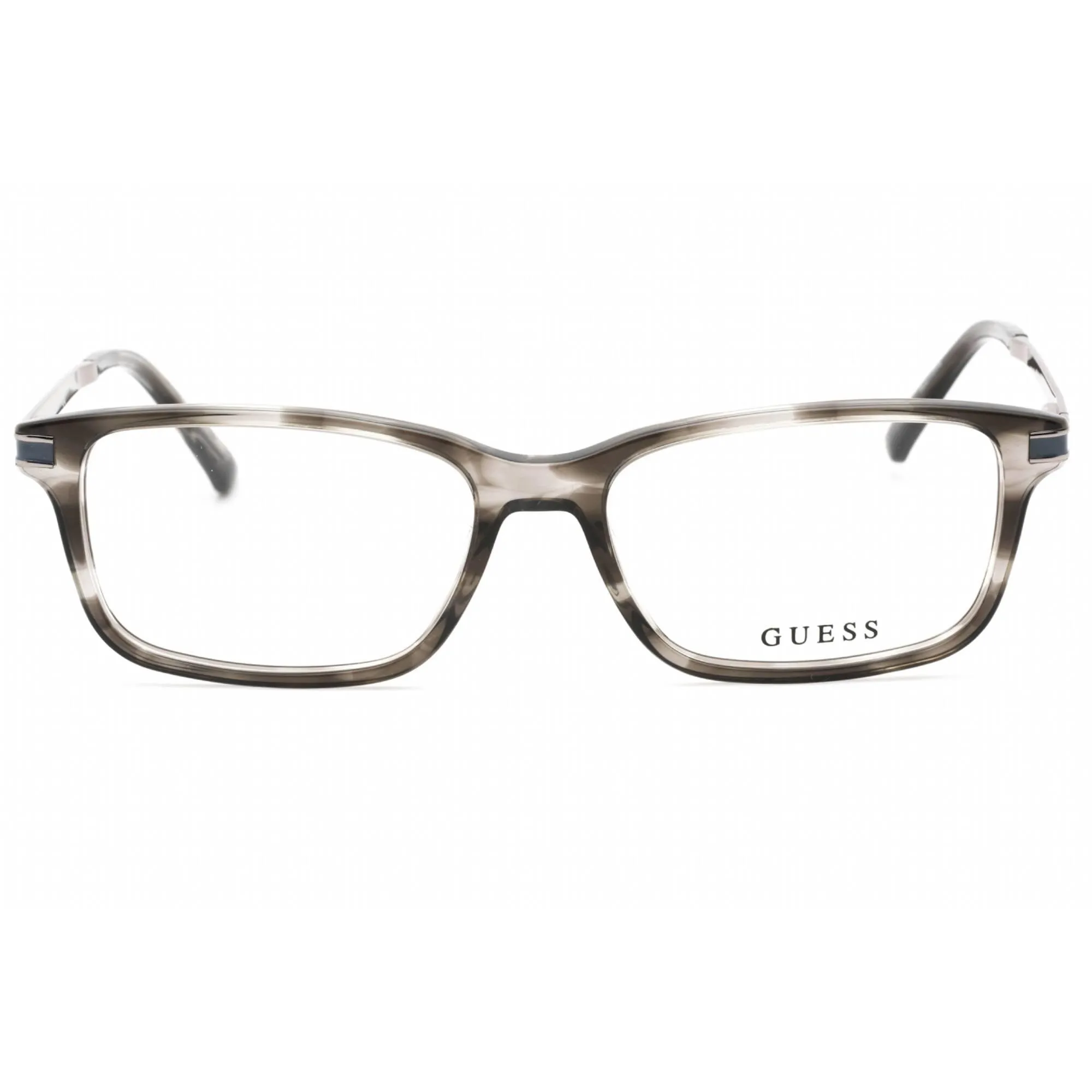 Guess Men's Eyeglasses - Clear Demo Lens Grey Rectangular Plastic Frame | GU1986 020