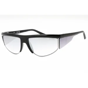 Guess Men's Sunglasses - Shiny Black Plastic Rectangular Half Rim Frame | GU00072 01C