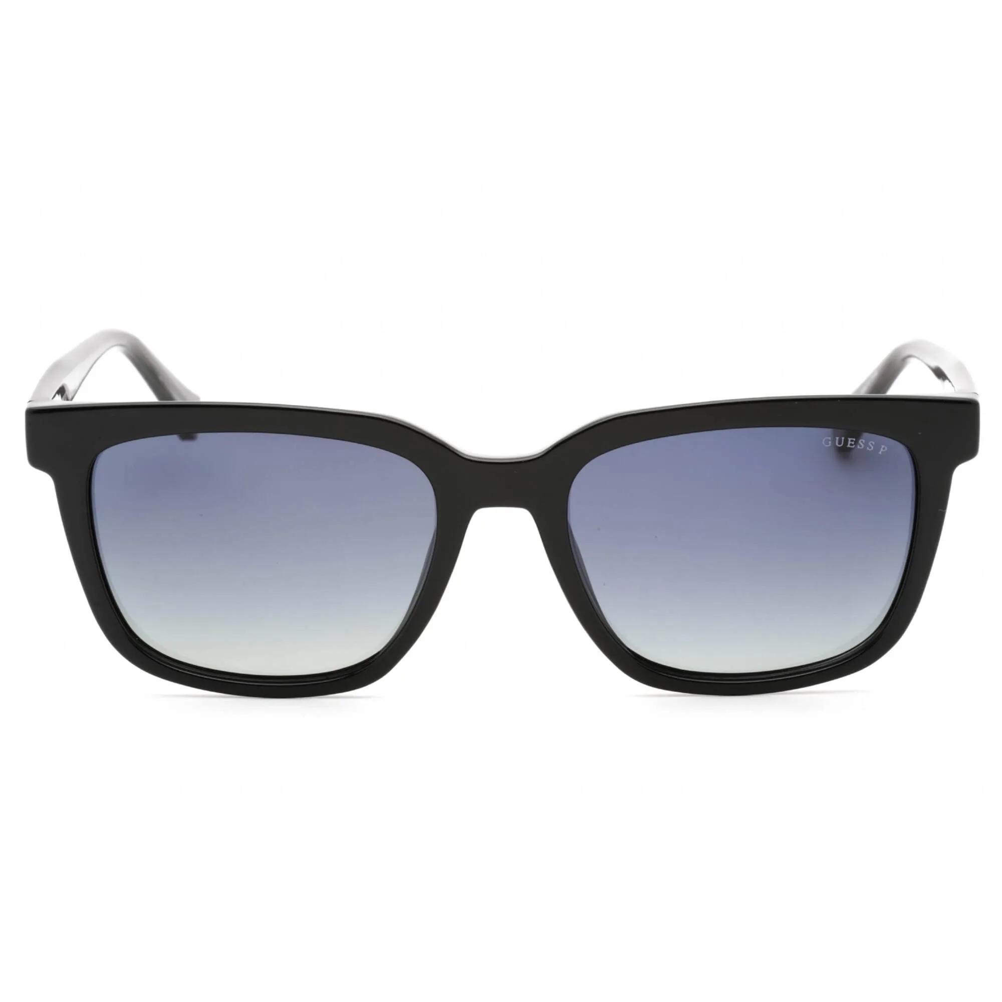 Guess Men's Sunglasses - Smoke Polarized Lens Shiny Black Square Frame | GU00050 01D