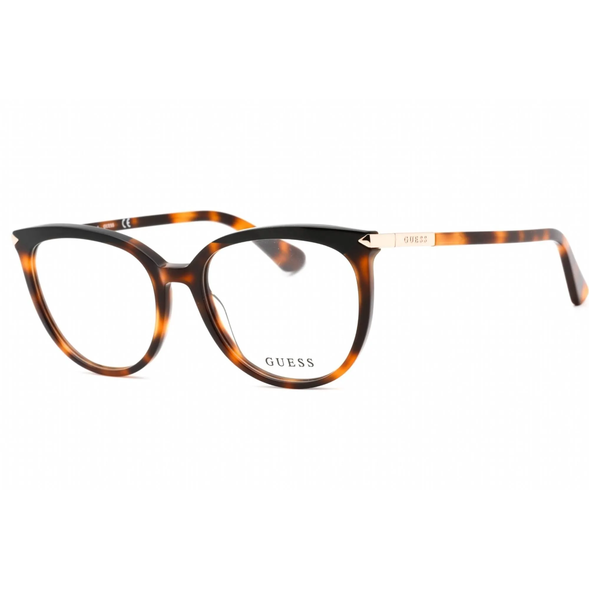 Guess Women's Eyeglasses - Clear Demo Lens Blonde Havana Plastic Frame | GU2881 053