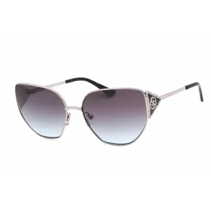 Guess Women's Sunglasses - Full Rim Shiny Light Nickeltin Metal Cat Eye | GU7875 10W