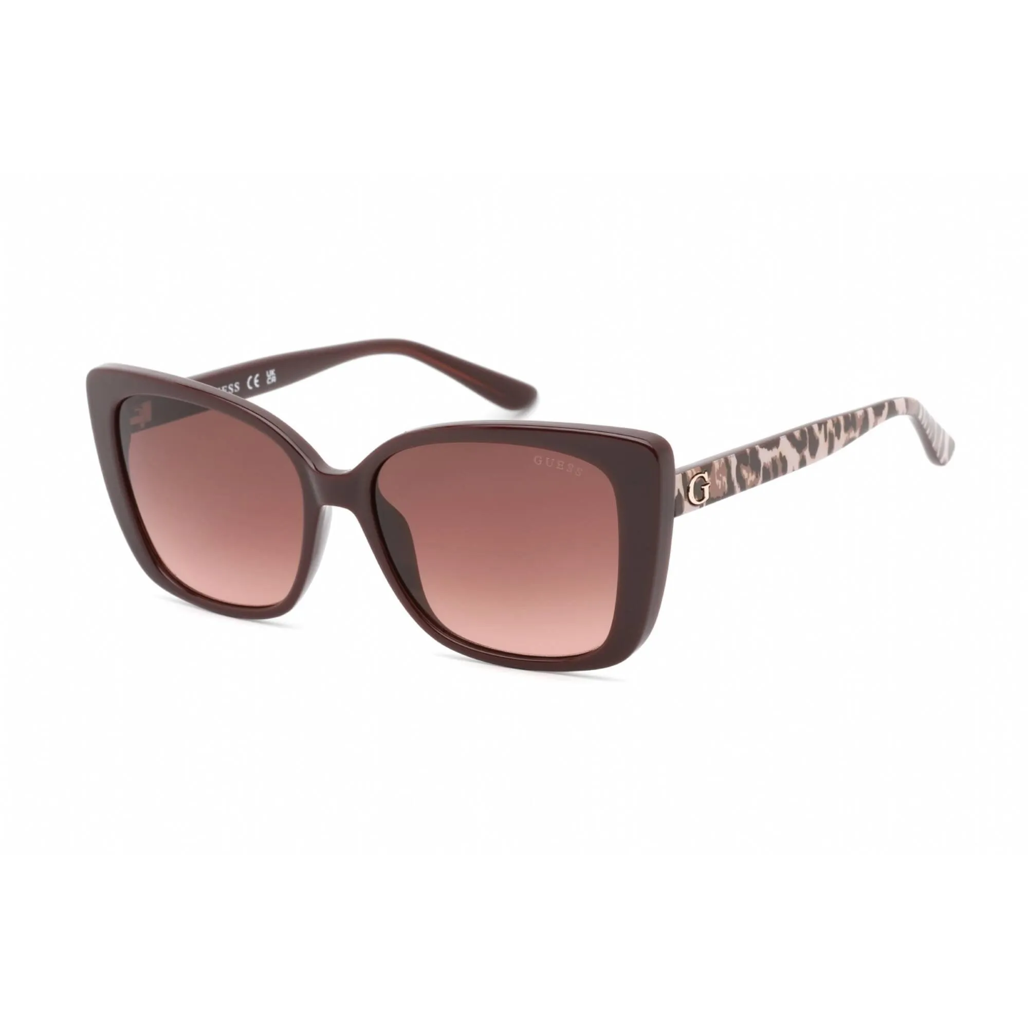 Guess Women's Sunglasses - Gradient Brown Lens Cat Eye Plastic Frame | GU7829 69F