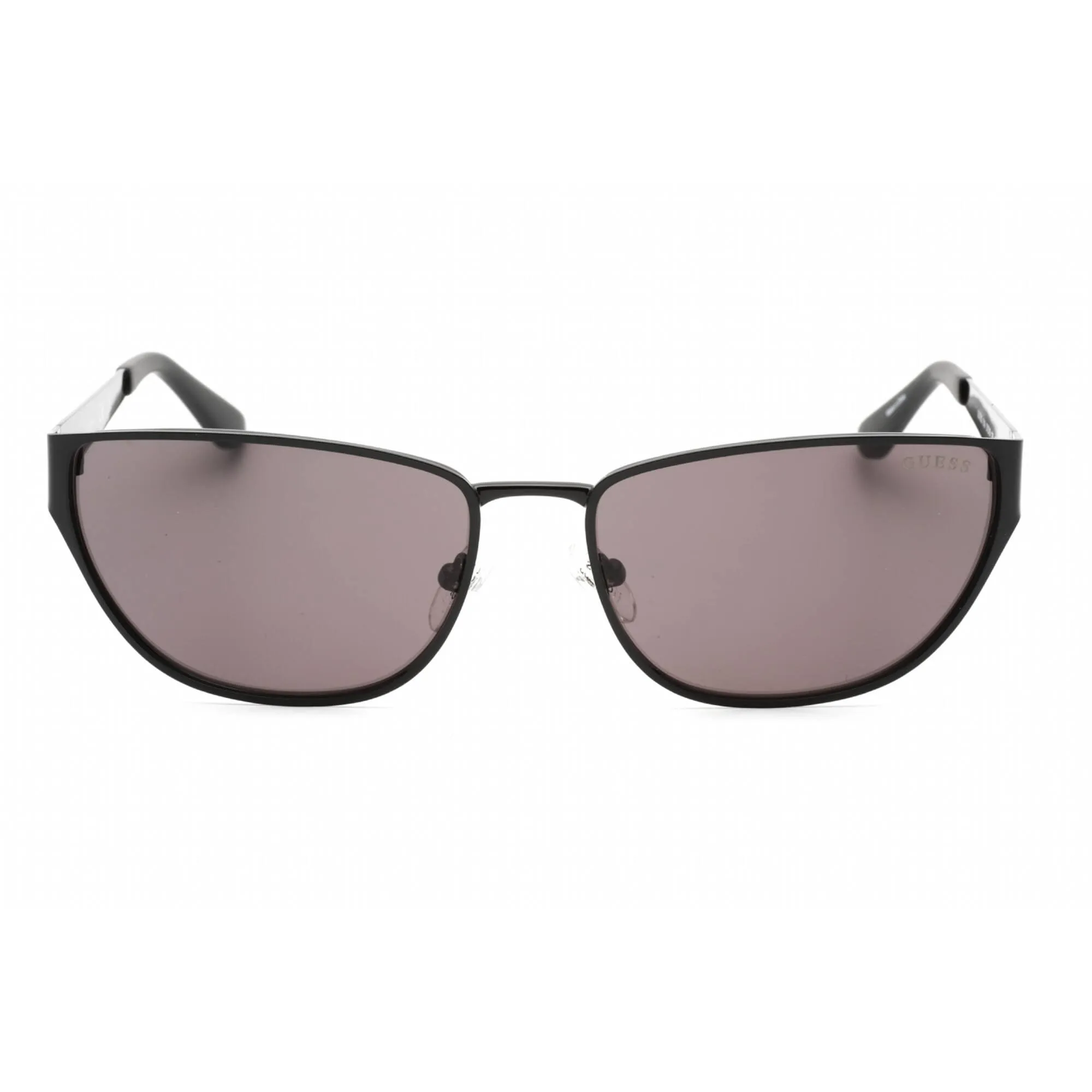 Guess Women's Sunglasses - Shiny Black Metal Full Rim Rectangular Frame | GU7903 01A