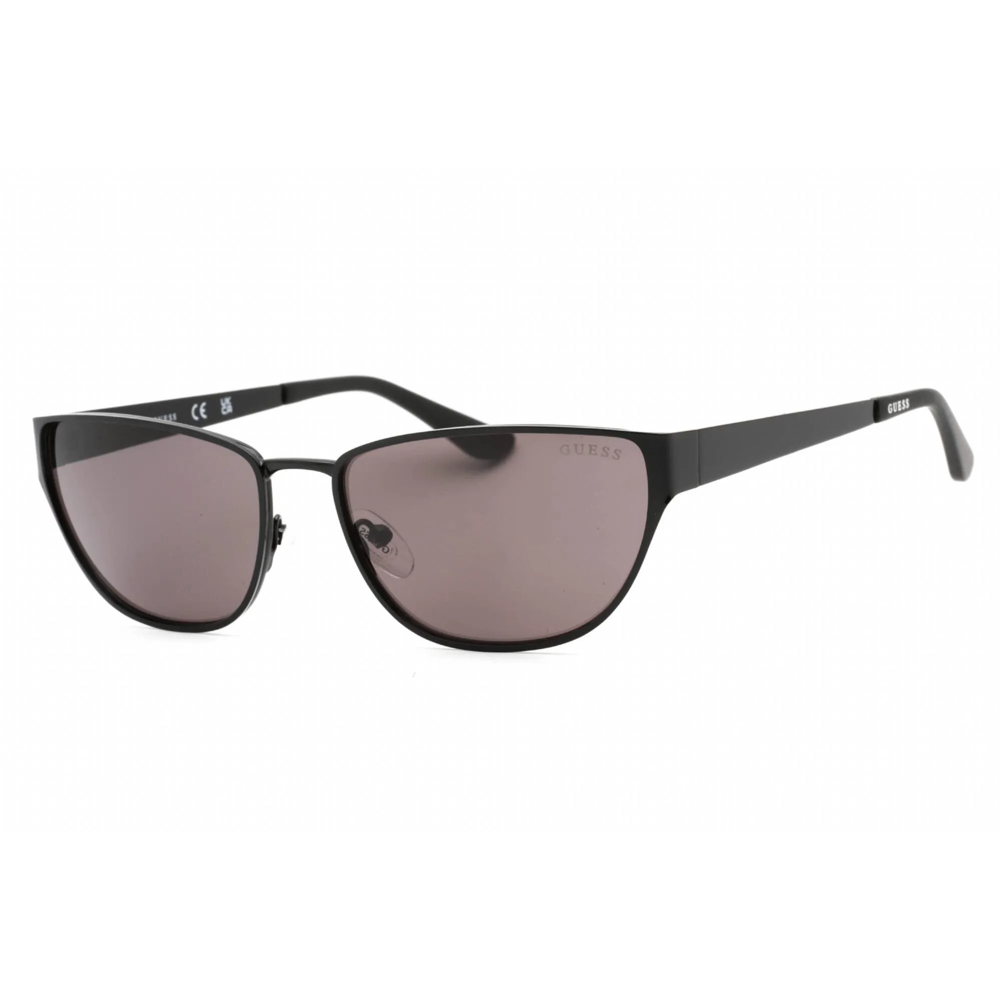 Guess Women's Sunglasses - Shiny Black Metal Full Rim Rectangular Frame | GU7903 01A